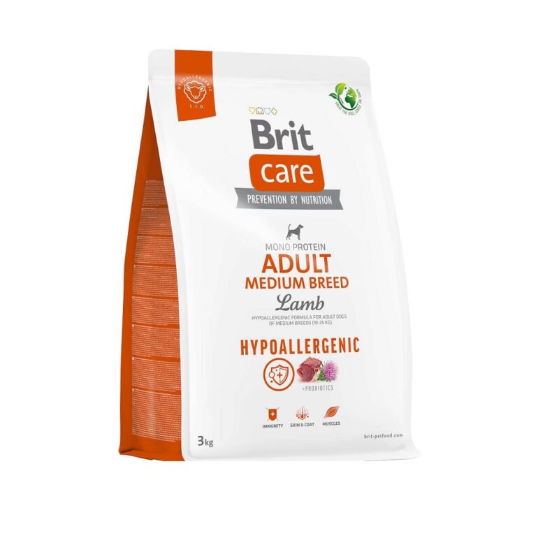 Brit care dog hypoallergenic adult medium breed L&R x 3 kg