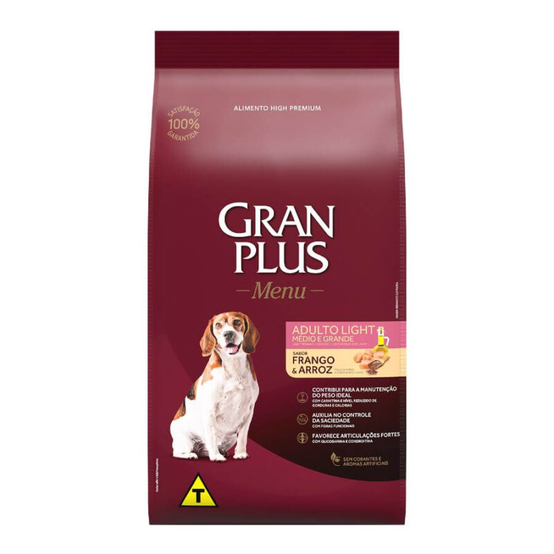 Gran Plus Adulto Light pollo y arroz x 15 kg