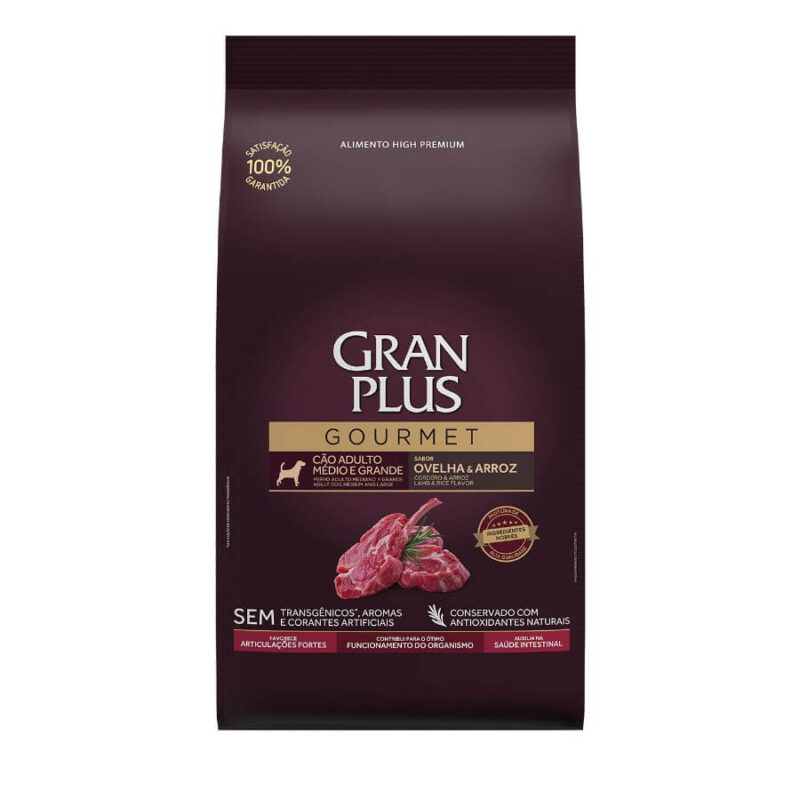 Gran Plus GOURMET Cachorro razas medianas y grandes de cordero y arroz x 15 kg