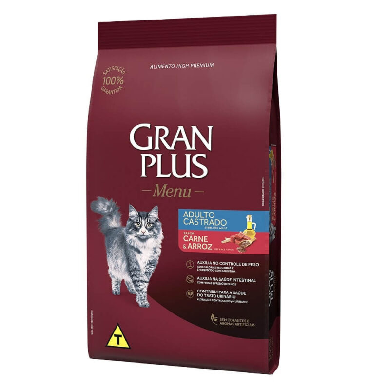 Gran Plus para gatos castrados de Carne x 10 kg