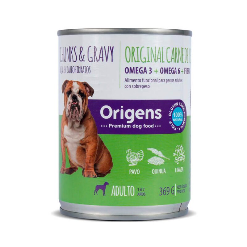 Origens original para perro adulto sabor res y pavo x 369 gramos